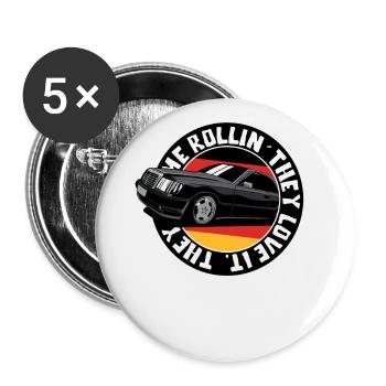 Vous me voyez conduire dans ma voiture - Lot de 5 grands badges (56 mm) - blanc - Devant