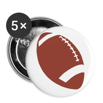 American football - Buttons large 2.2''/56 mm (5-pack) - white - Front