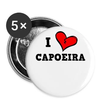 J’adore la Capoeira - Lot de 5 grands badges (56 mm) - blanc - Devant