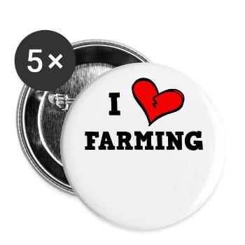 J’adore l’agriculture - Lot de 5 grands badges (56 mm) - blanc - Devant