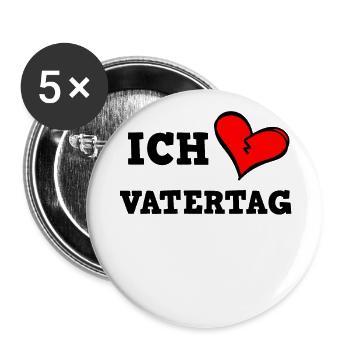Ich liebe Vatertag - Buttons groß 56 mm (5er Pack) - Weiß - Vorne