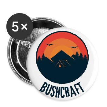 Bushcraft survival - Buttons groß 56 mm (5er Pack) - Weiß - Vorne