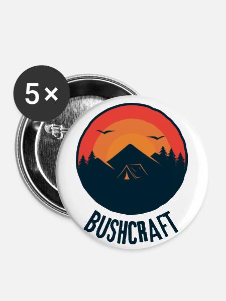 Bushcraft survival - Buttons groß 56 mm (5er Pack) - Weiß