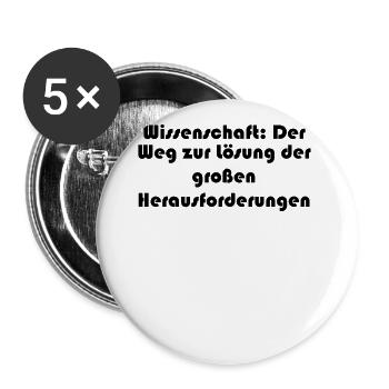 Wissenschaft - Wissenschaft: Der Weg zur Lösung - Buttons groß 56 mm (5er Pack) - Weiß - Vorne