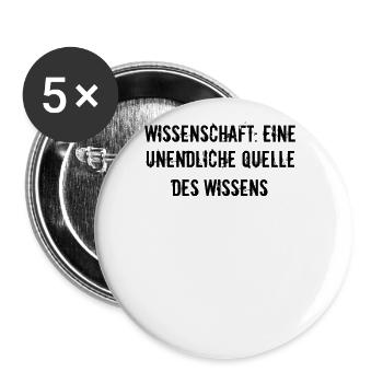 Wissenschaft - Wissenschaft: Eine unendliche - Buttons groß 56 mm (5er Pack) - Weiß - Vorne