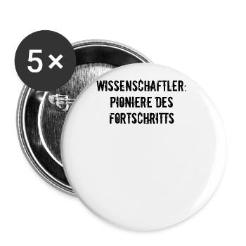 Wissenschaft - Wissenschaftler: Pioniere des - Buttons groß 56 mm (5er Pack) - Weiß - Vorne