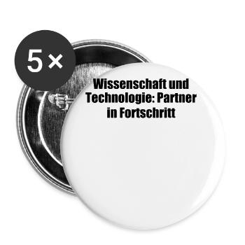 Wissenschaft - Wissenschaft und Technologie: - Buttons groß 56 mm (5er Pack) - Weiß - Vorne