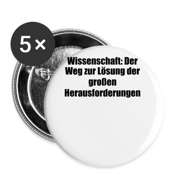 Wissenschaft - Wissenschaft: Der Weg zur Lösung - Buttons groß 56 mm (5er Pack) - Weiß - Vorne