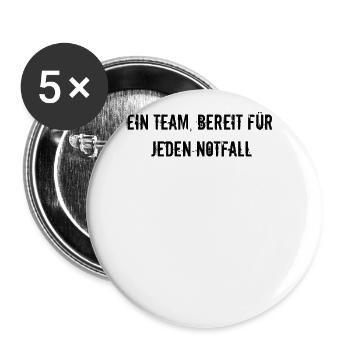 Feuerwehr - Ein Team, bereit für jeden Notfall - Buttons groß 56 mm (5er Pack) - Weiß - Vorne