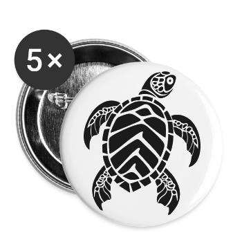 Sea turtle - Buttons large 2.2''/56 mm (5-pack) - white - Front