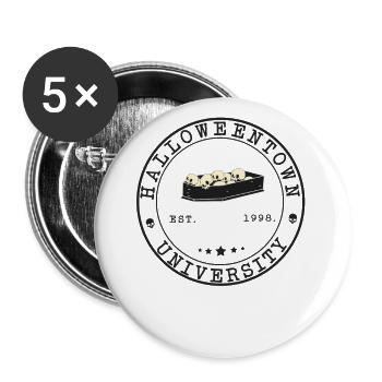 Spooky Halloween Town Design: Université de Salem - Lot de 5 grands badges (56 mm) - blanc - Devant