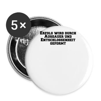 Fitness - Success is achieved through endurance and - Buttons large 2.2''/56 mm (5-pack) - white - Front