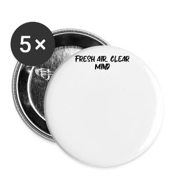 Randonnée - De l’air frais, l’ clair - Lot de 5 grands badges (56 mm) - blanc - Devant