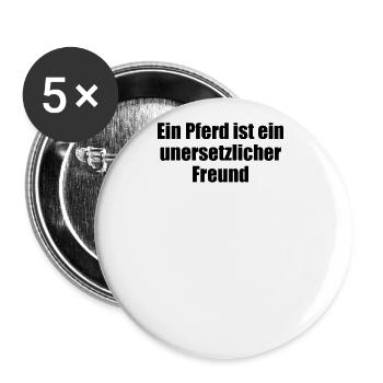 Riding - A horse is an irreplaceable friend - Buttons large 2.2''/56 mm (5-pack) - white - Front