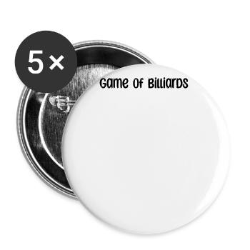 Billard - Game of Billiards - Buttons large 2.2''/56 mm (5-pack) - white - Front