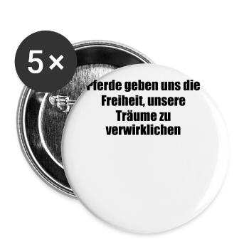 Horse riding - horses give us the freedom to explore our - Buttons large 2.2''/56 mm (5-pack) - white - Front