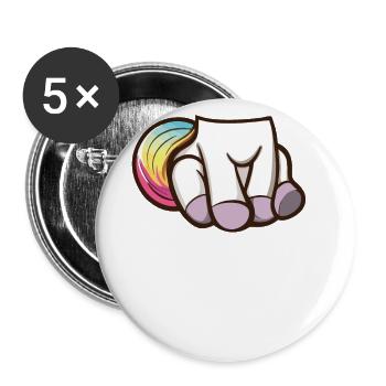 Magical Unicorn Rainbow Halloween Costume - Buttons large 2.2''/56 mm (5-pack) - white - Front