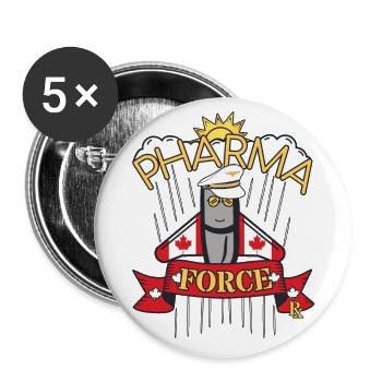 Pharmacy Canada Pharma Force - Buttons large 2.2''/56 mm (5-pack) - white - Front