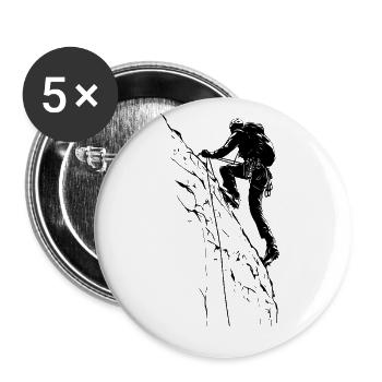 Climbing at the limit: Rock climbing in the Alps - Buttons large 2.2''/56 mm (5-pack) - white - Front