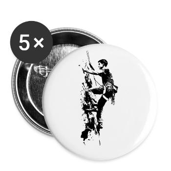 Climbing in the Alps: At the limit of rock climbing - Buttons large 2.2''/56 mm (5-pack) - white - Front