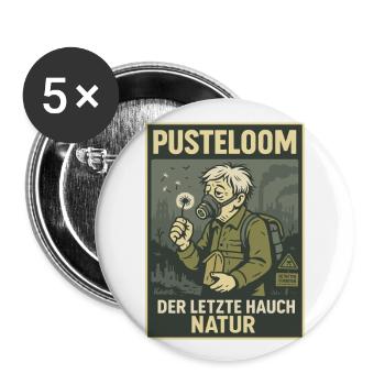 Chercheur avec masque et pissenlit dans le monde gris - Lot de 5 grands badges (56 mm) - blanc - Devant