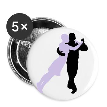 tango 2 - Lot de 5 grands badges (56 mm) - blanc - Devant