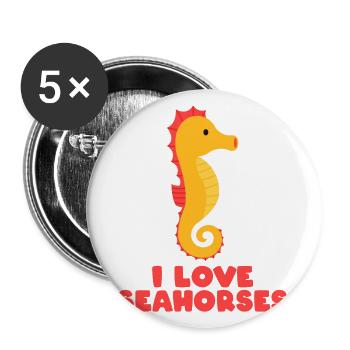 J'AIME LES MER - Lot de 5 grands badges (56 mm) - blanc - Devant