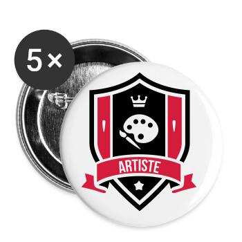 Artist - Art - Buttons large 2.2''/56 mm (5-pack) - white - Front