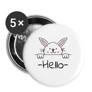 Rabbit - Buttons large 2.2''/56 mm (5-pack) - white - Front