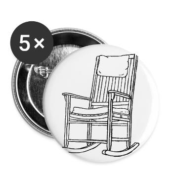 Chill Stuhl - Buttons groß 56 mm (5er Pack) - Weiß - Vorne