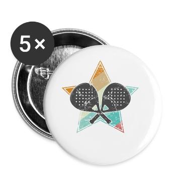 Padel Tennis Ball Sport - Buttons large 2.2''/56 mm (5-pack) - white - Front