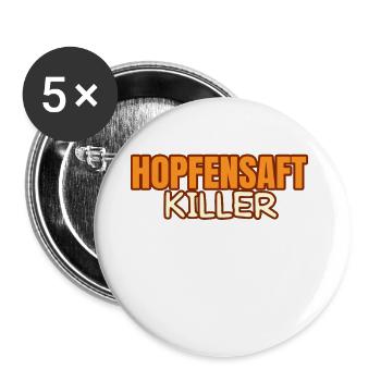 Biertrinker Lustiger Spruch - Buttons groß 56 mm (5er Pack) - Weiß - Vorne