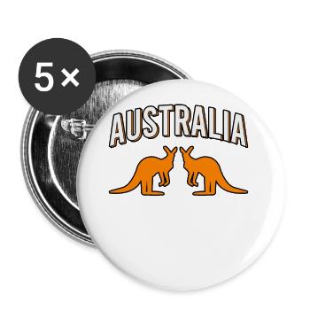 Australien - Buttons groß 56 mm (5er Pack) - Weiß - Vorne