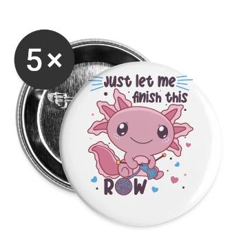 Axolotl knits for every knit and crochet friend - Buttons large 2.2''/56 mm (5-pack) - white - Front
