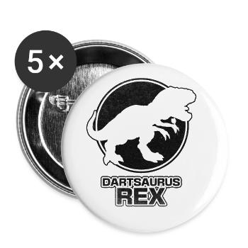 Dartsaurus Rex Darts play Dino Darts player - Buttons large 2.2''/56 mm (5-pack) - white - Front