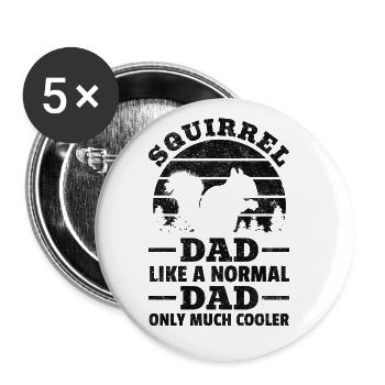 Squirrel father like a normal father Only a lot - Buttons large 2.2''/56 mm (5-pack) - white - Front