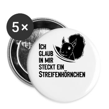 Eichhörnchen Ich Glaub In Mir Steckt Ein - Buttons groß 56 mm (5er Pack) - Weiß - Vorne