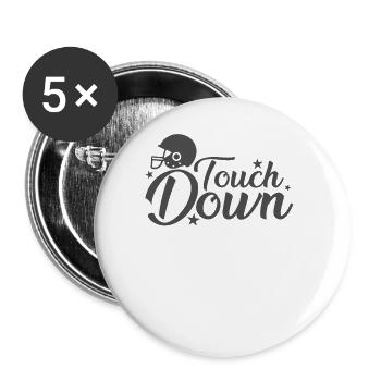Touch Down Football America Sport Touchdown - Lot de 5 grands badges (56 mm) - blanc - Devant