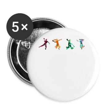 Handball Motif Handball Player HandballEr Sport - Buttons large 2.2''/56 mm (5-pack) - white - Front