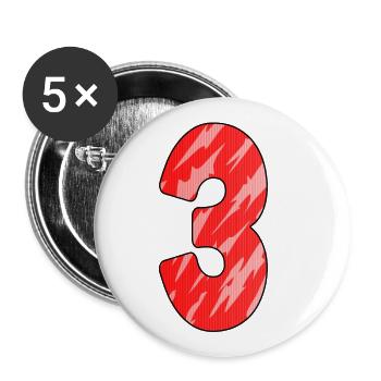 3 - Lot de 5 grands badges (56 mm) - blanc - Devant