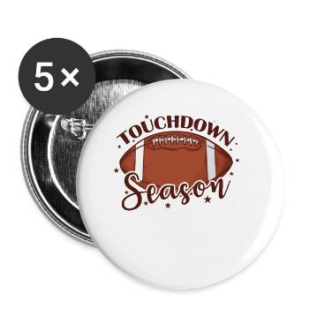Touchdown Season American Football USA - Lot de 5 grands badges (56 mm) - blanc - Devant