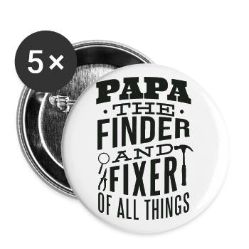 Mr Fix It Funny Dad Father's Day Tools - Buttons large 2.2''/56 mm (5-pack) - white - Front