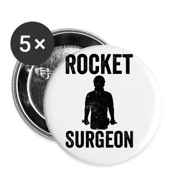 Steel Surgeon Blacksmith Blacksmith - Buttons large 2.2''/56 mm (5-pack) - white - Front