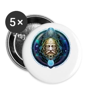 Machine Elf Entity from Higher Dimension - Buttons large 2.2''/56 mm (5-pack) - white - Front