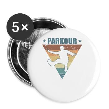Parkour Jump Fitness Sport Training - Buttons large 2.2''/56 mm (5-pack) - white - Front