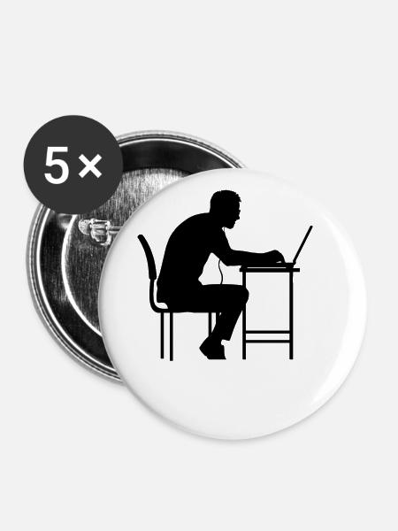Software-Entwickler Software-Entwicklung - Buttons groß 56 mm (5er Pack) - Weiß