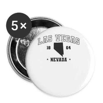 Nevada Las Vegas 1864 États-Unis Amérique - Lot de 5 grands badges (56 mm) - blanc - Devant