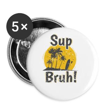 SUP Bruh! Stand up paddle balance - Buttons large 2.2''/56 mm (5-pack) - white - Front