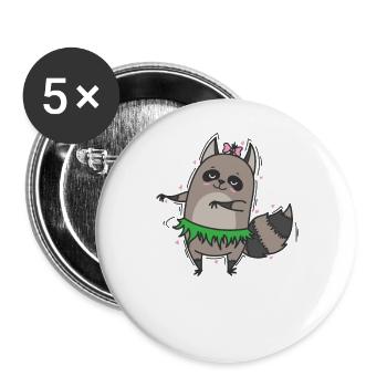 Washable dances nocturnal omnivore - Buttons large 2.2''/56 mm (5-pack) - white - Front