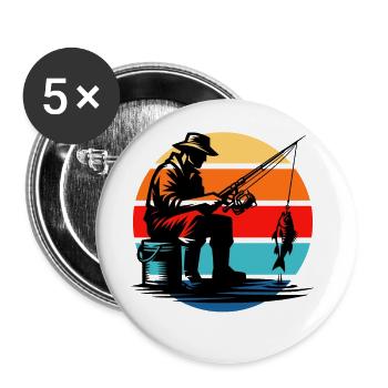 Angler - Buttons large 2.2''/56 mm (5-pack) - white - Front